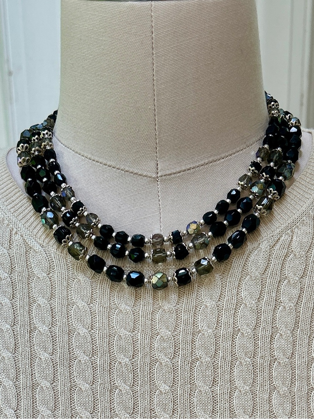 Vintage Three Strand Choker From Japan